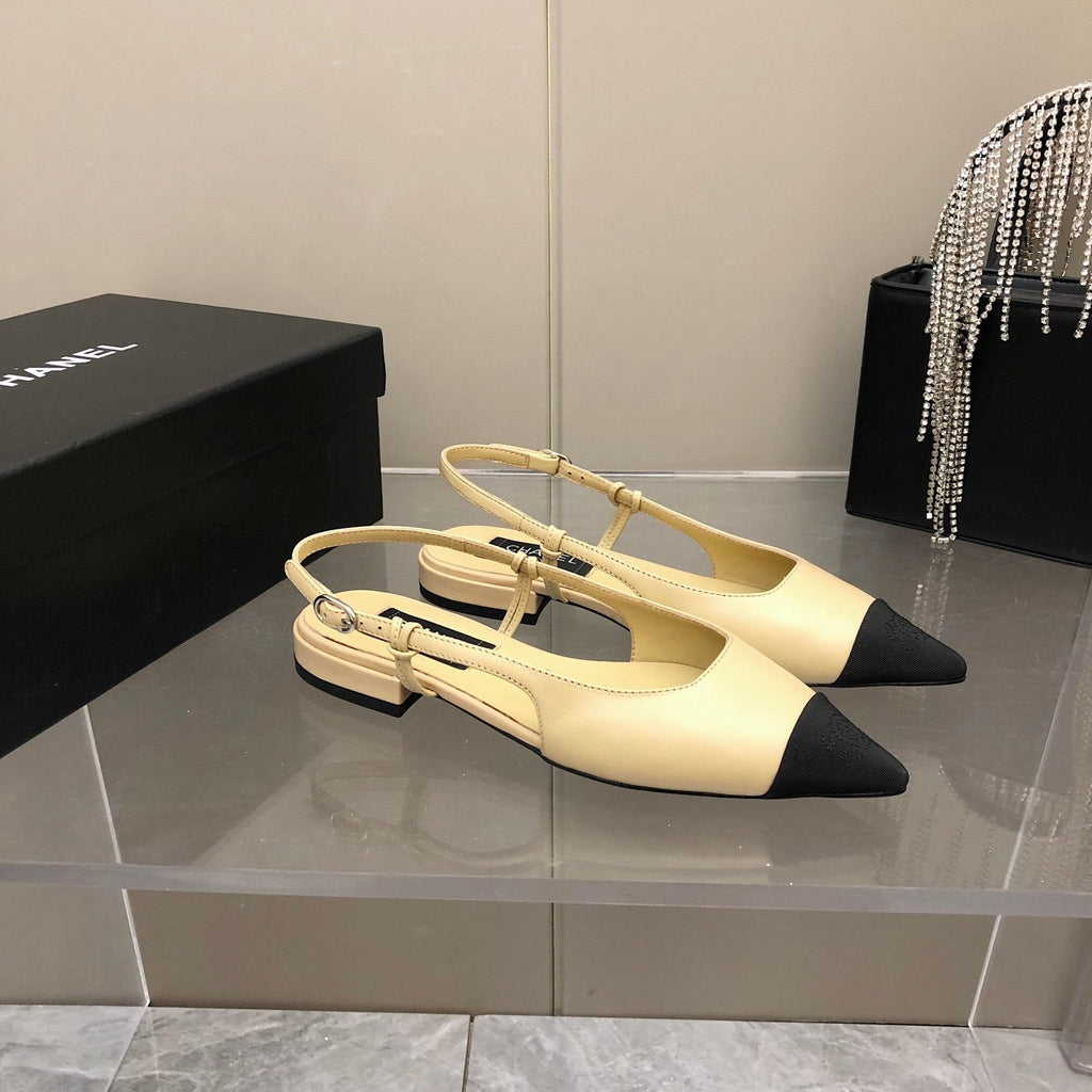 Chanel Sling Back Beige
