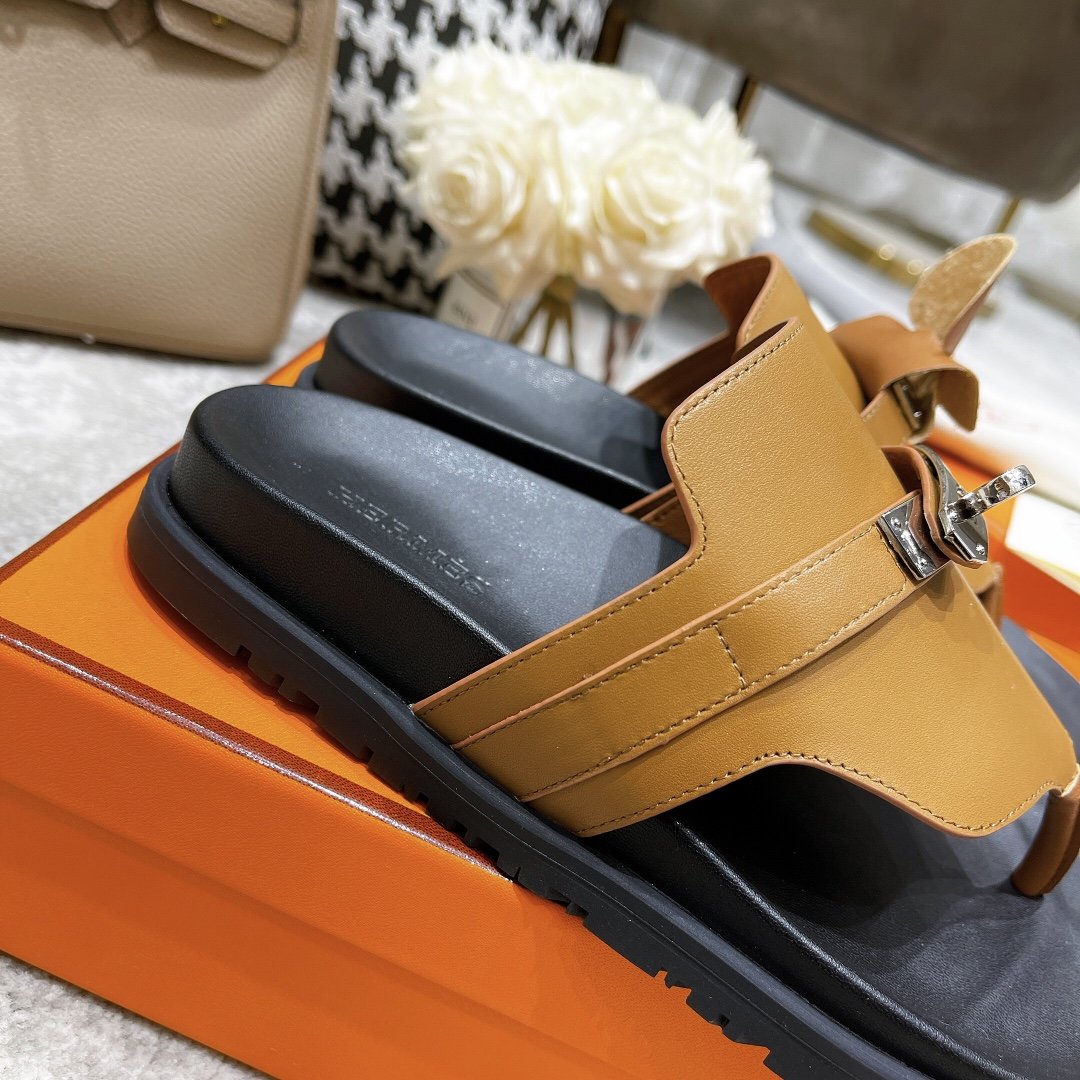 Hermes Elixir Sandal Brown