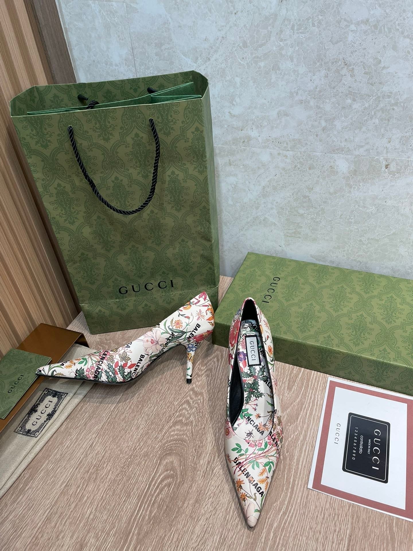 Gucci Balenciaga The Hacker Project Square Knife Pump