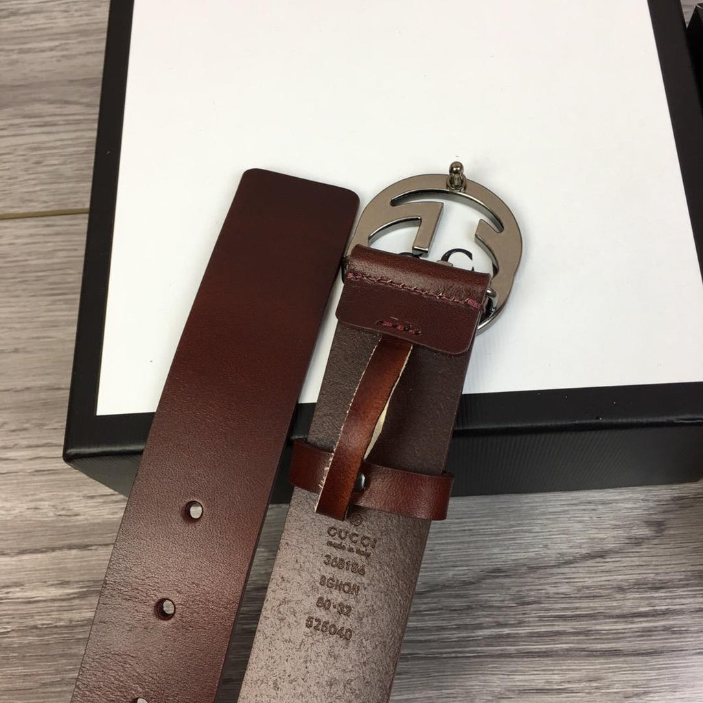 Gucci Belt With Double G Buckle Brown