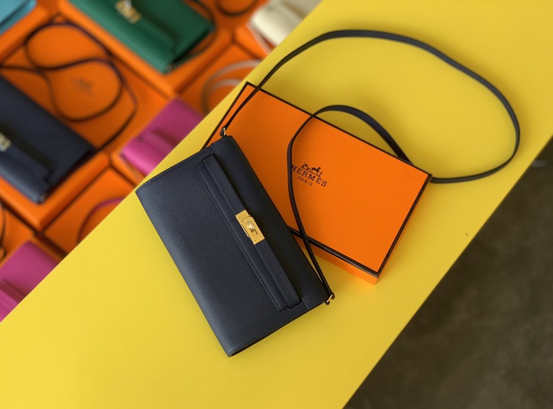 Hermes Kelly Togo Woc Crossbody Bag 21cm Black