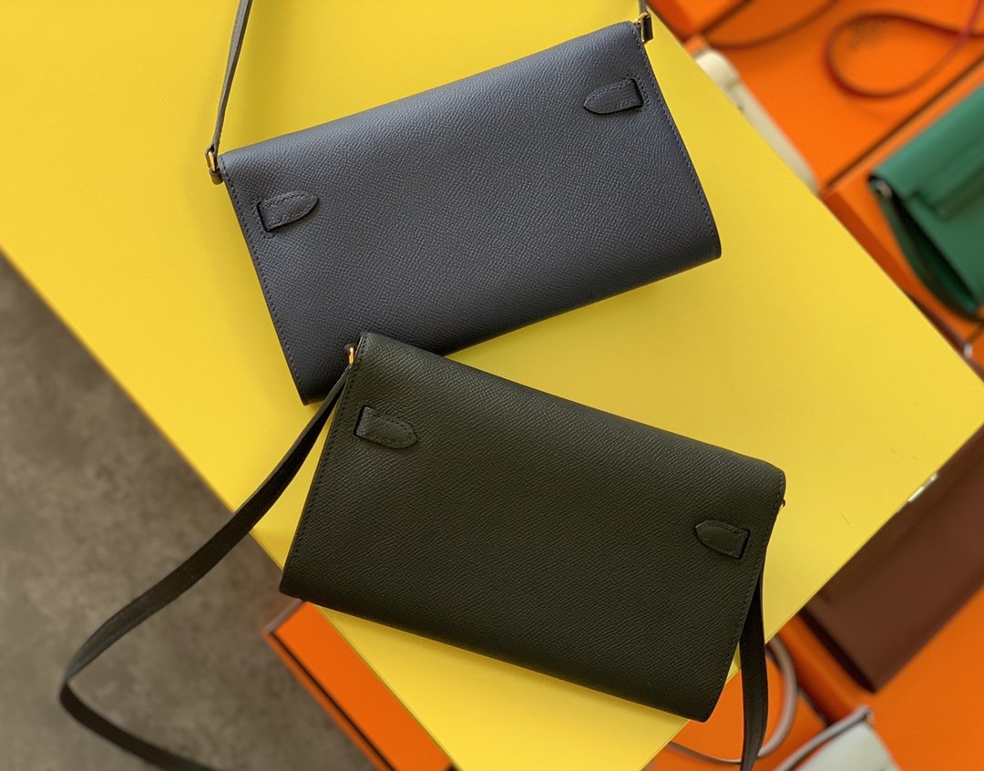 Hermes Kelly Togo Woc Crossbody Bag 21cm Black