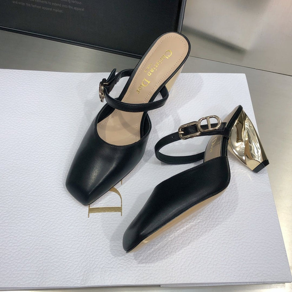 Dior Rhodes Heeled Mule Black