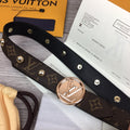Louis Vuitton Cricle Reversible Belt Brown