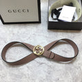 Gucci Belt With Double G Buckle Brown