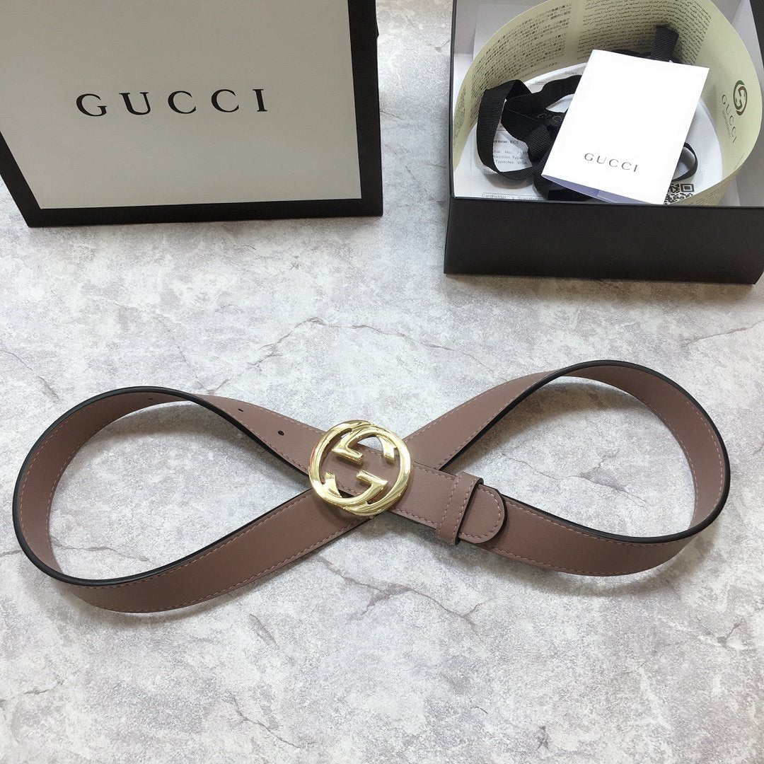 Gucci Belt With Double G Buckle Brown