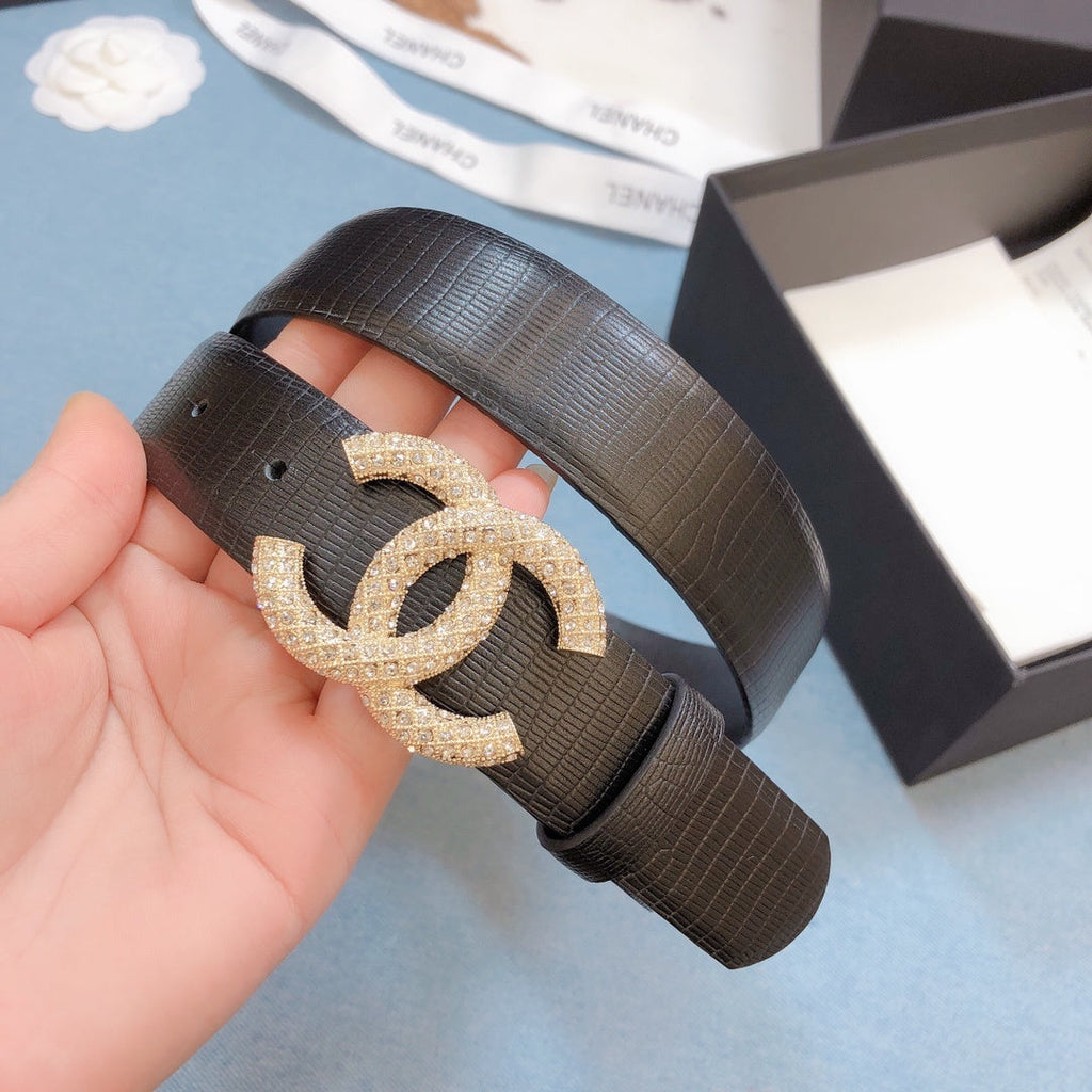 Chanel Belt With Beaded Buckle Brown
