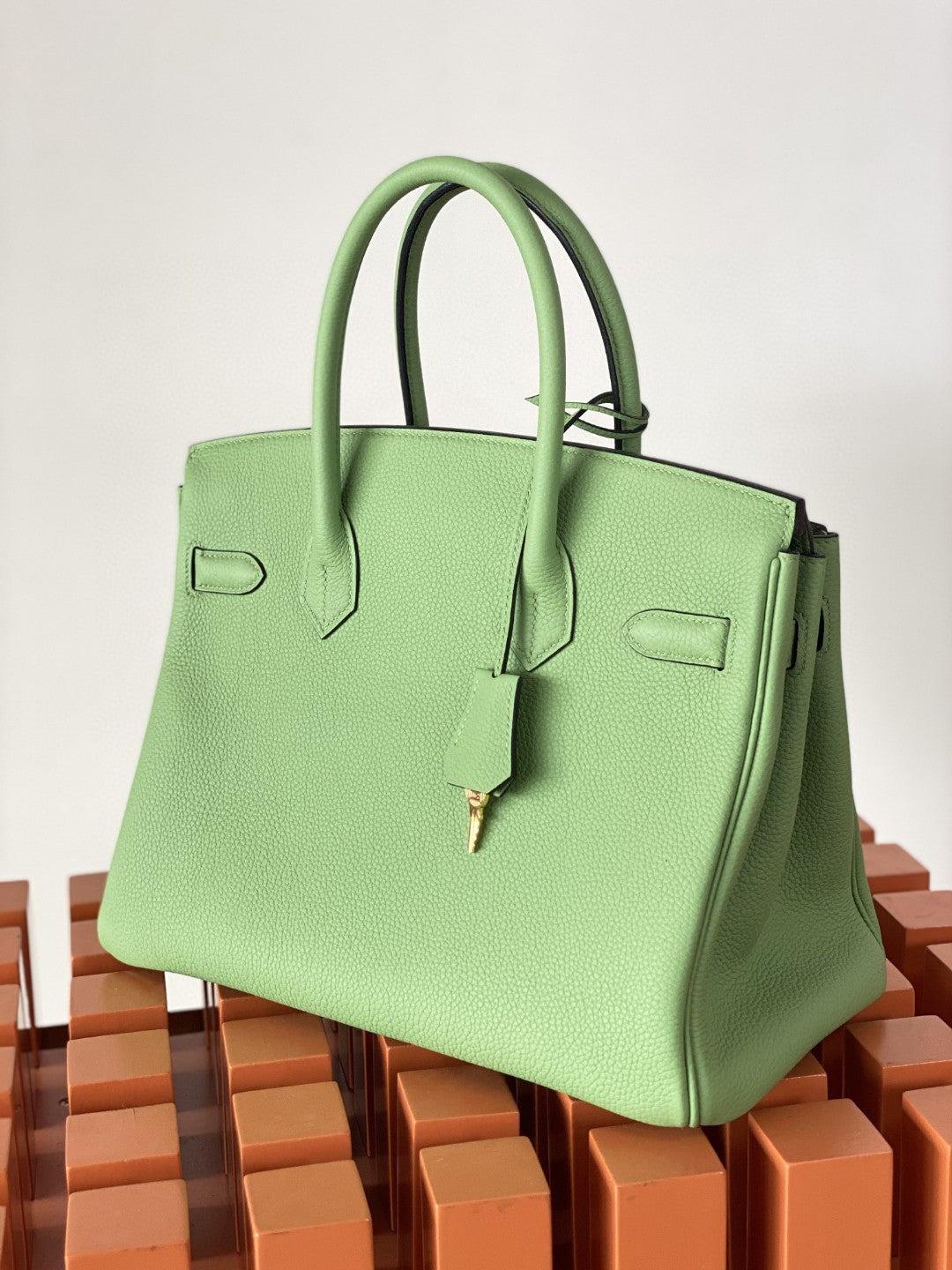 Hermes Birkin 25 Nata Swift Gold Hardware Green