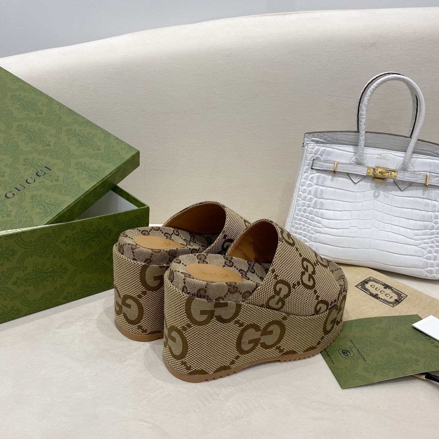 Gucci Platform Slide Sandal Brown