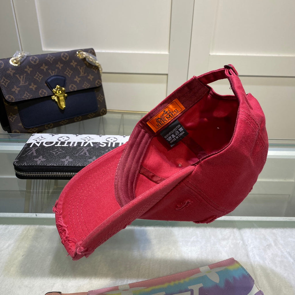 Hermes Davis H Primavera Cap Red