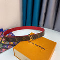 Louis Vuitton LV Initiales Belt Red