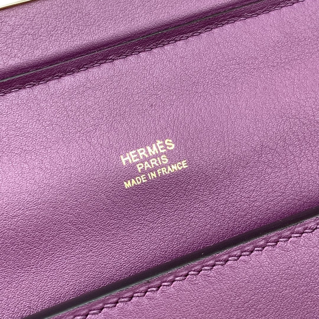 Hermes 24 24 29cm Noir Black Clémence Purple