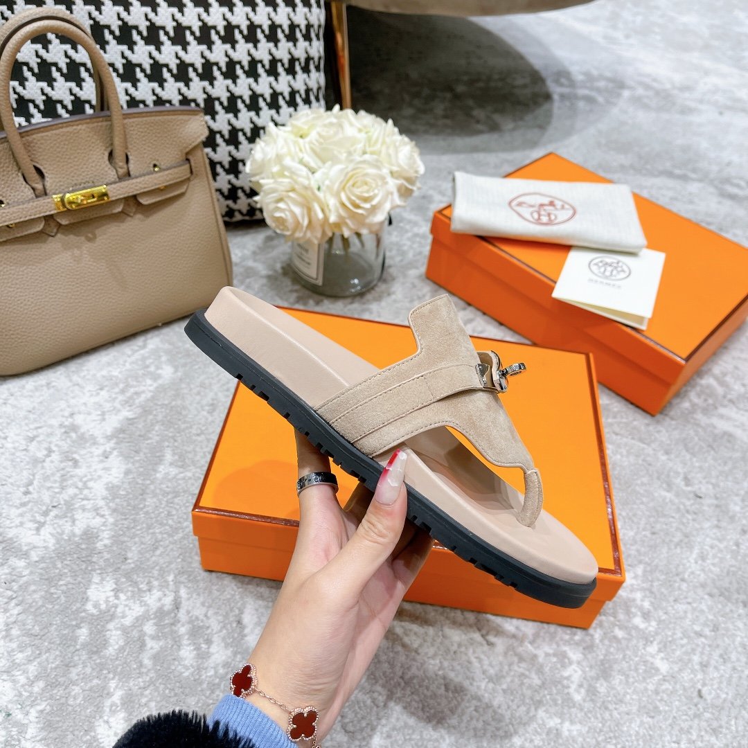 Hermes Elixir Sandal Beige