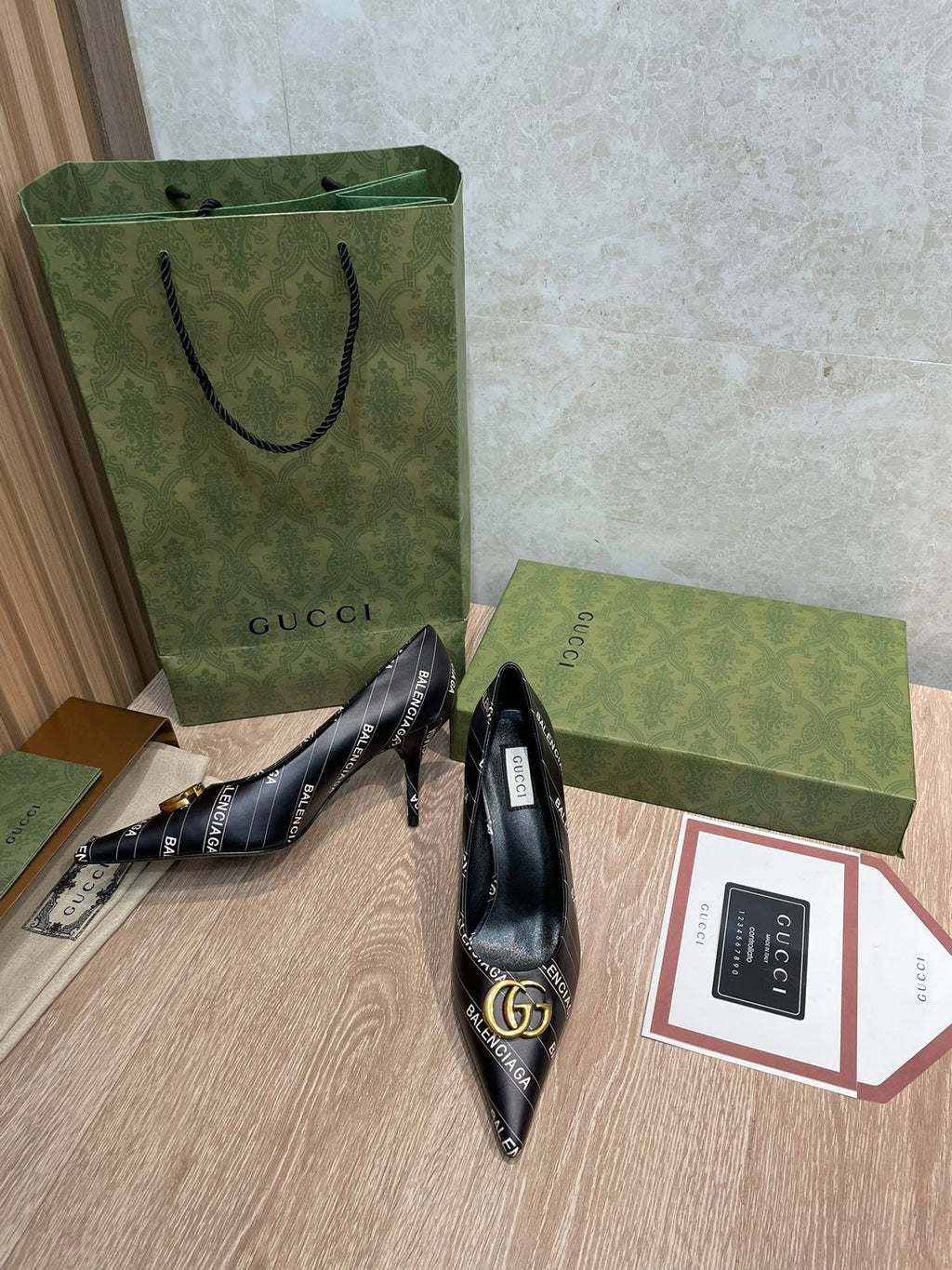 Gucci Balenciaga The Hacker Project Square Knife Pump Black