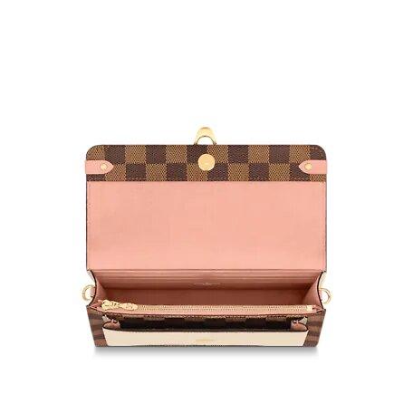 Louis Vuitton  VAVIN CHAIN WALLET Crème Beige / Vénus Pink