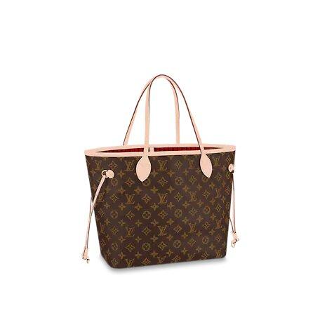 Louis Vuitton NEVERFULL MM Bag Cerise Red