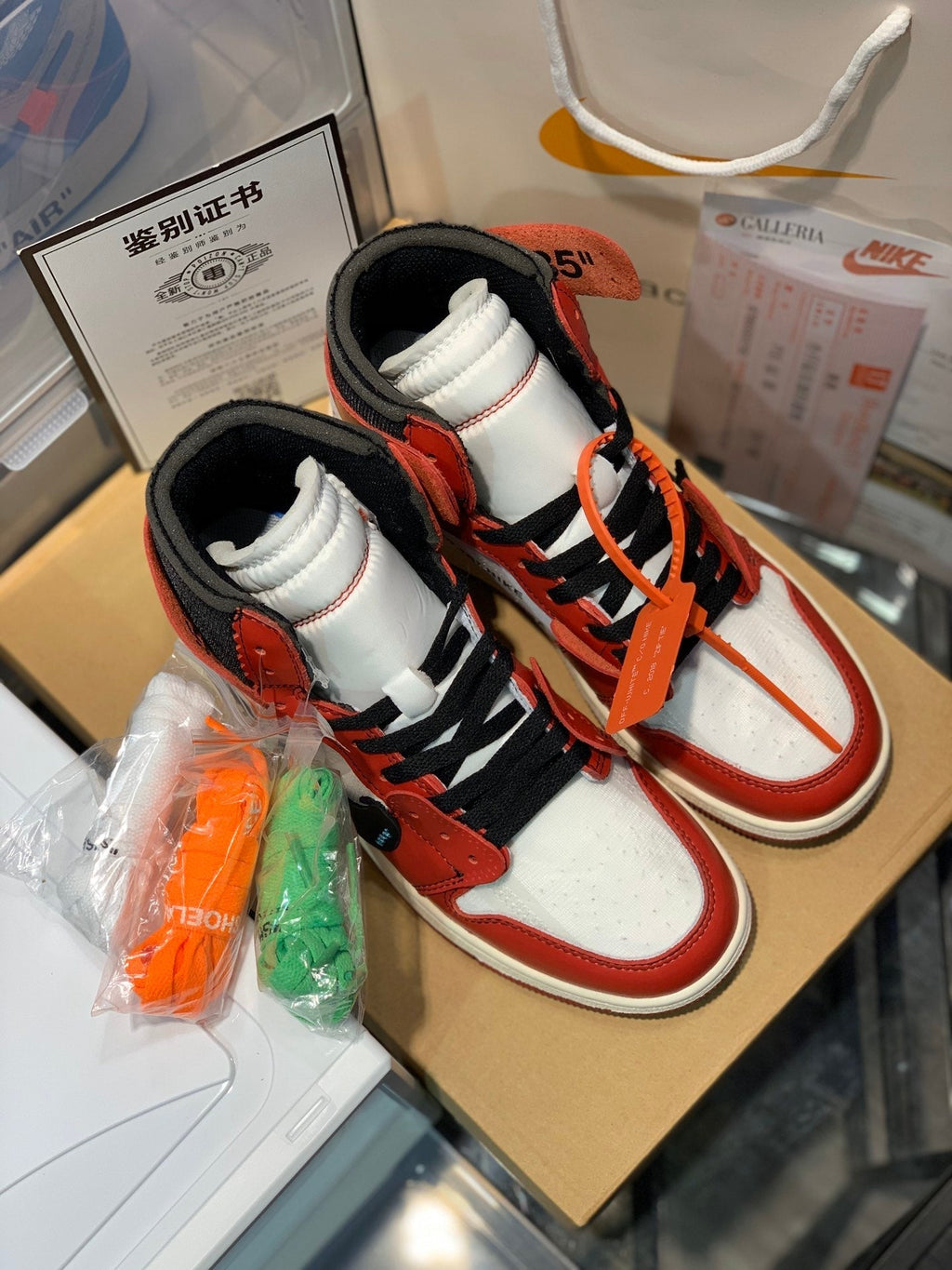 Nike X Off-White Air Jordan 1 Retro High Top Sneakers Women