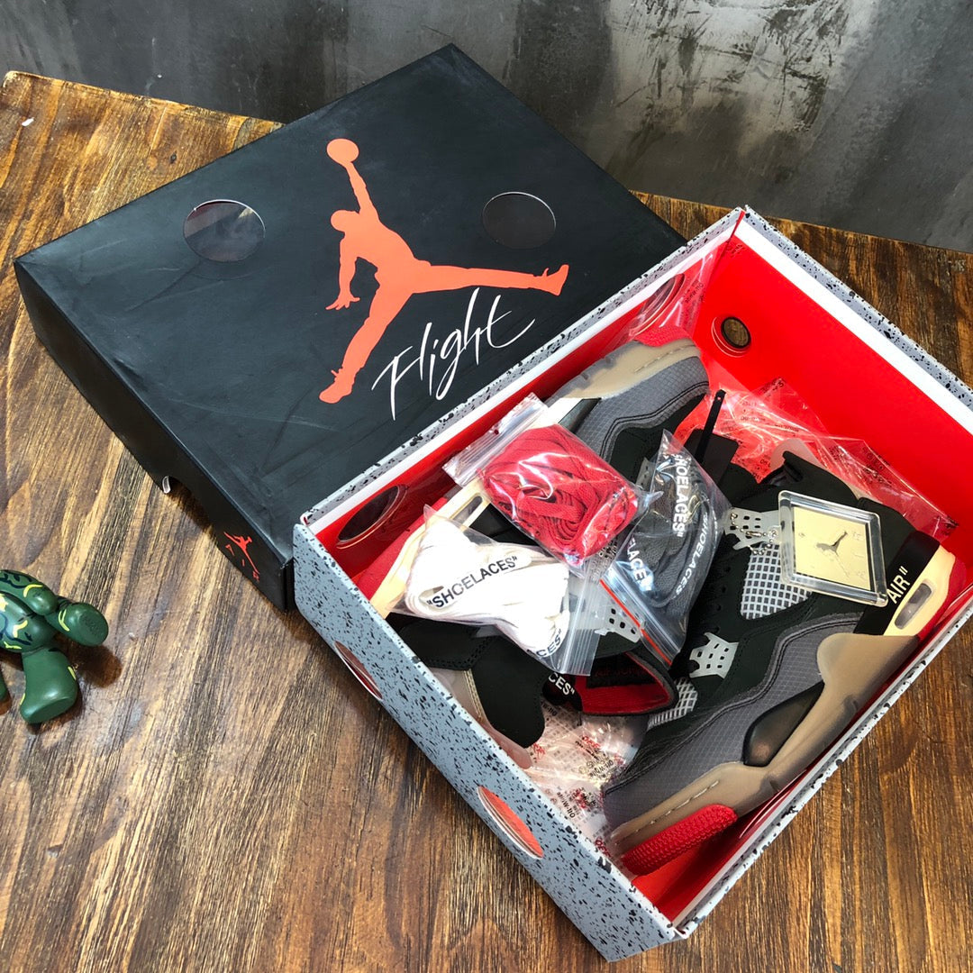 Nike Off-White x Air Jordan 4 Bred Women