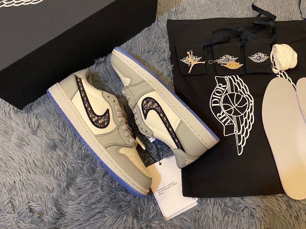 Nike Dior x Air Jordan Low Top Grey Women