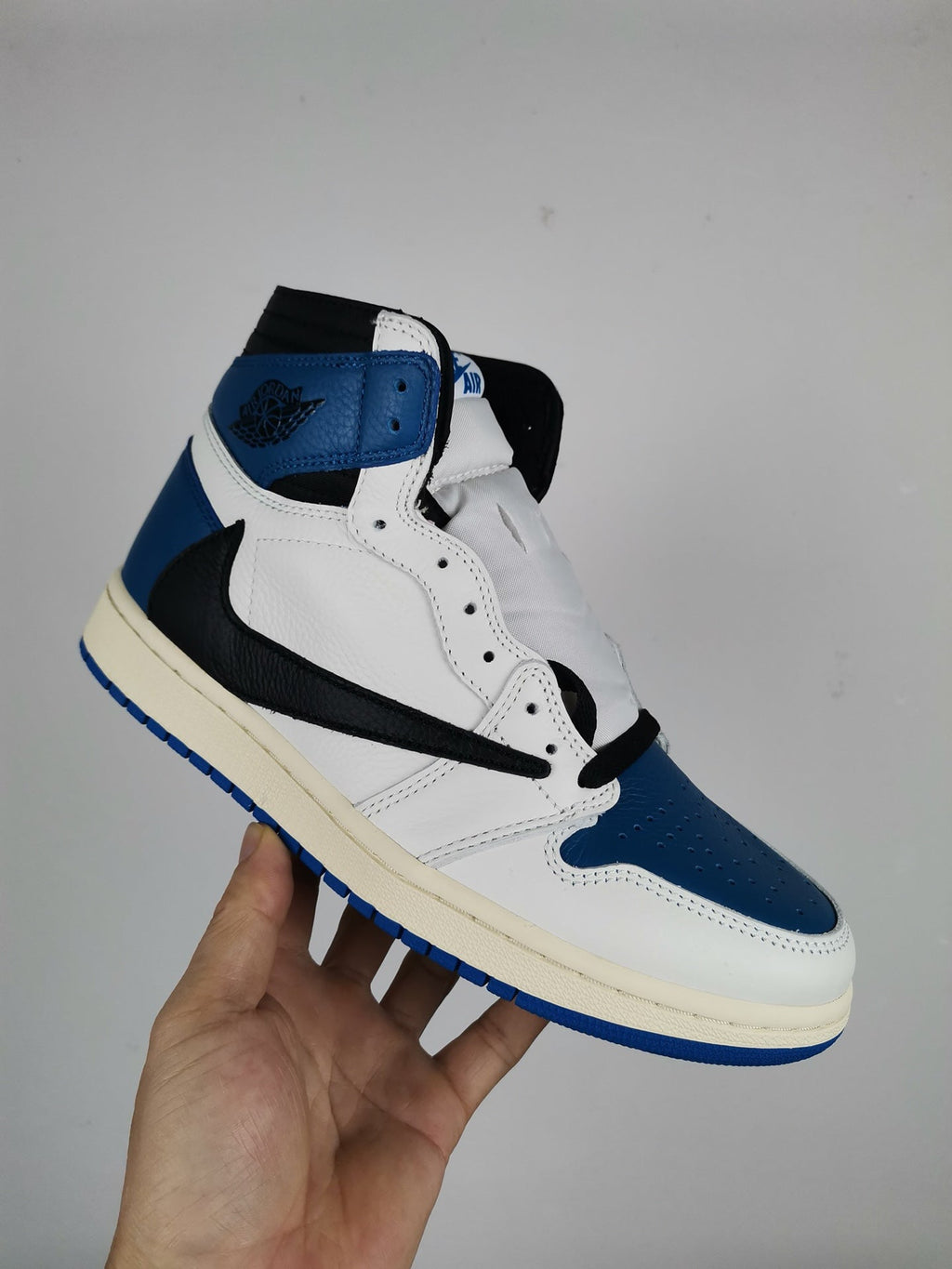Nike Travis Scott x Fragment x Air Jordan 1 High OG SP Military Blue AJ1 White/Blue Women