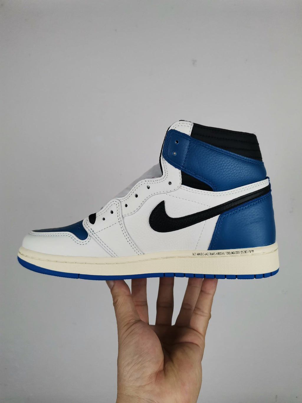 Nike Travis Scott x Fragment x Air Jordan 1 High OG SP Military Blue AJ1 White/Blue Men