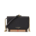 Hampshire House Check & Leather Crossbody Black