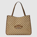 Gucci Horsebit 1955 Tote Bag Brown Leather