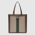 Ophidia soft GG Supreme large tote Brown leather
