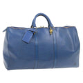 LOUIS VUITTON Epi Keepall 50 Boston Bag Blue VI0990 - Cap N Wrap