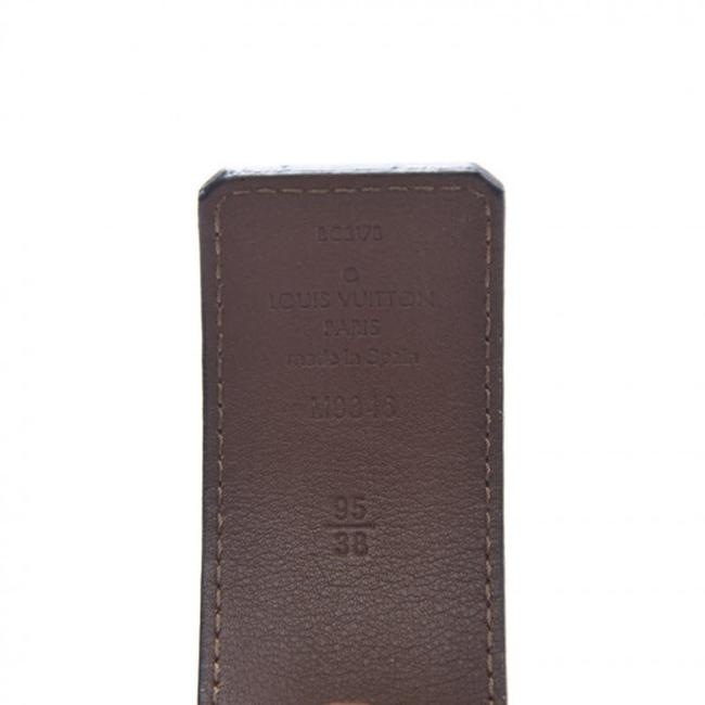 Louis Vuitton Black Calfskin Monogram Eclipse 40mm Lv Initiales Reversible Belt