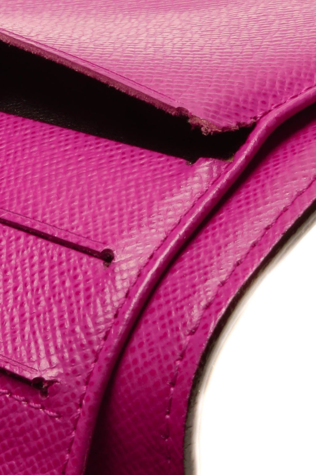 Perforated Compact Zip Wallet - Monogram/Fuchsia