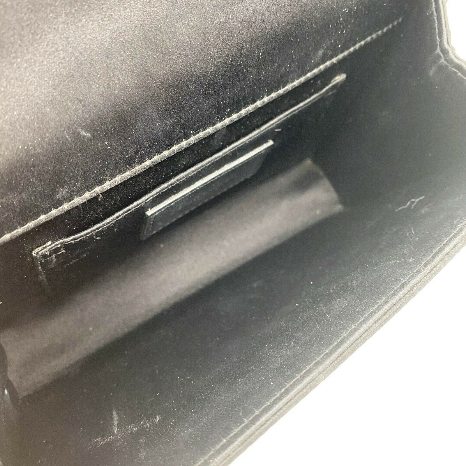 Saint Laurent Monogram Kate Crossbody Sequin Flip Black Satin Shoulder Bag