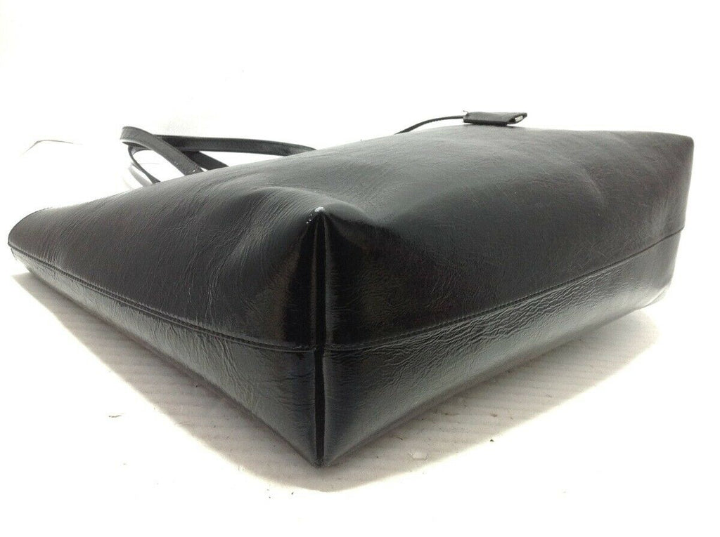 Saint Laurent Bag Shopping Calfskin Large Black Patent Leather Tote