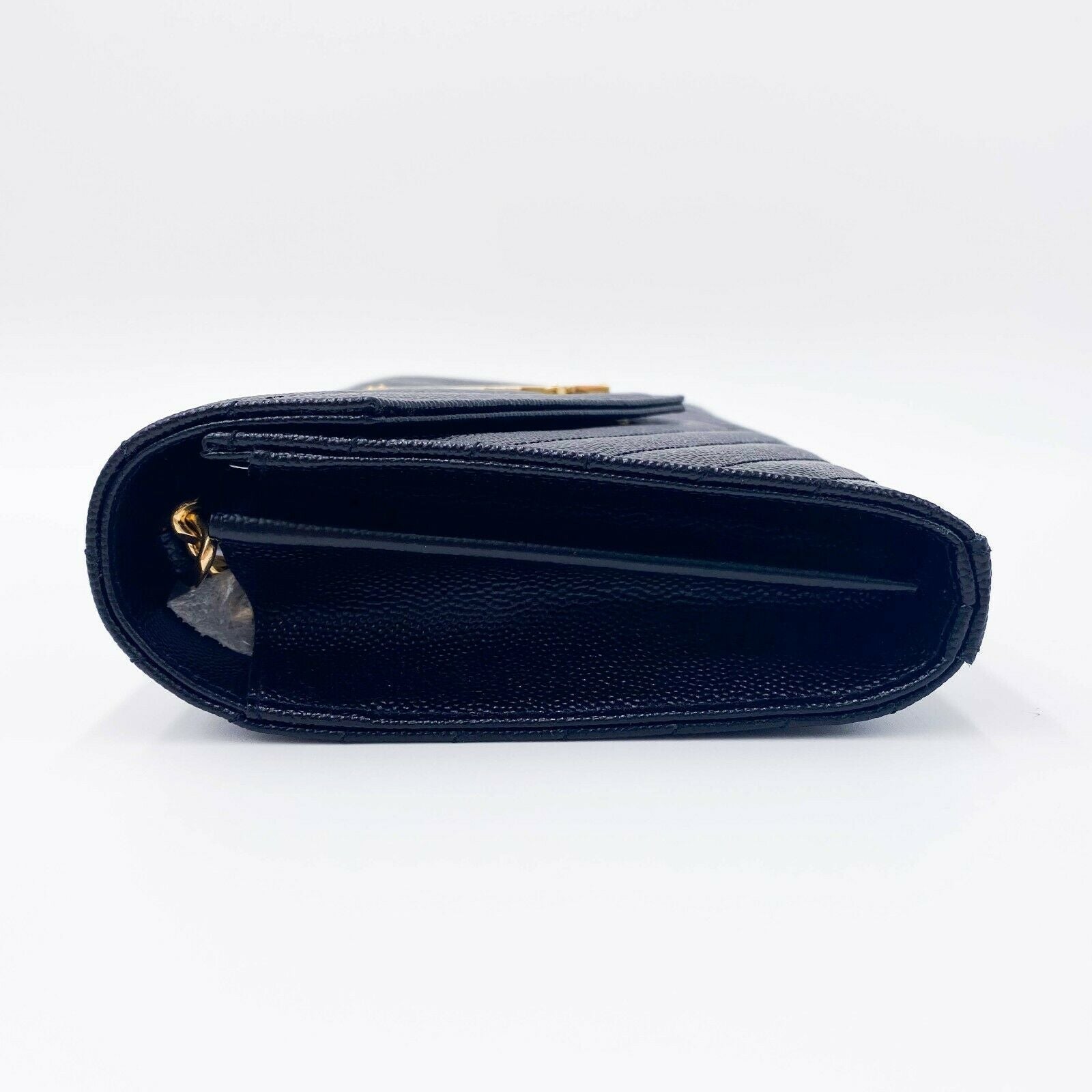 Saint Laurent Chain Wallet Medium Woc Monogram Black Leather Crossbody GHW