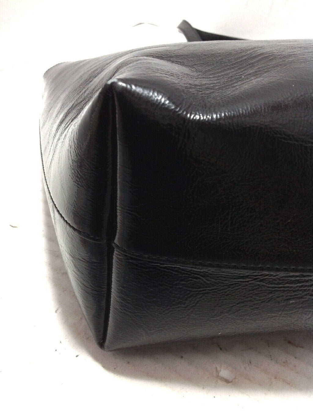 Saint Laurent Bag Shopping Calfskin Large Black Patent Leather Tote
