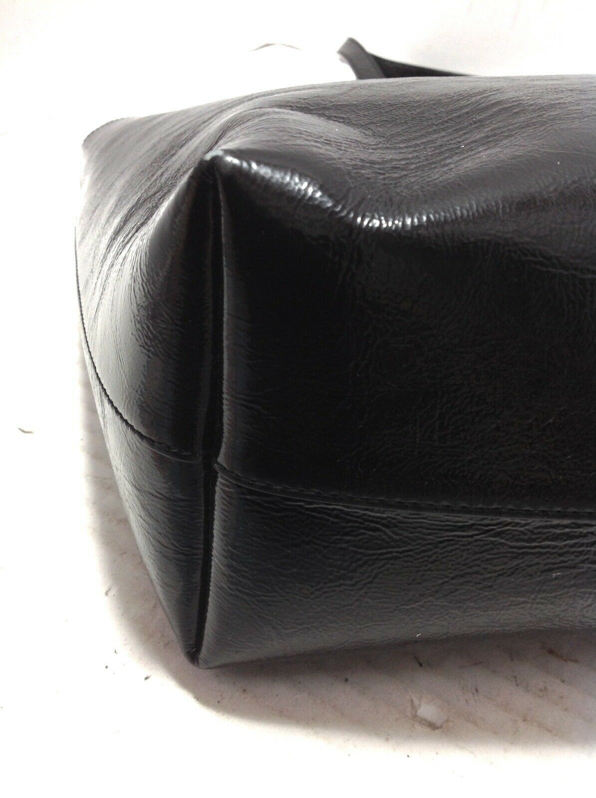 Saint Laurent Bag Shopping Calfskin Large Black Patent Leather Tote