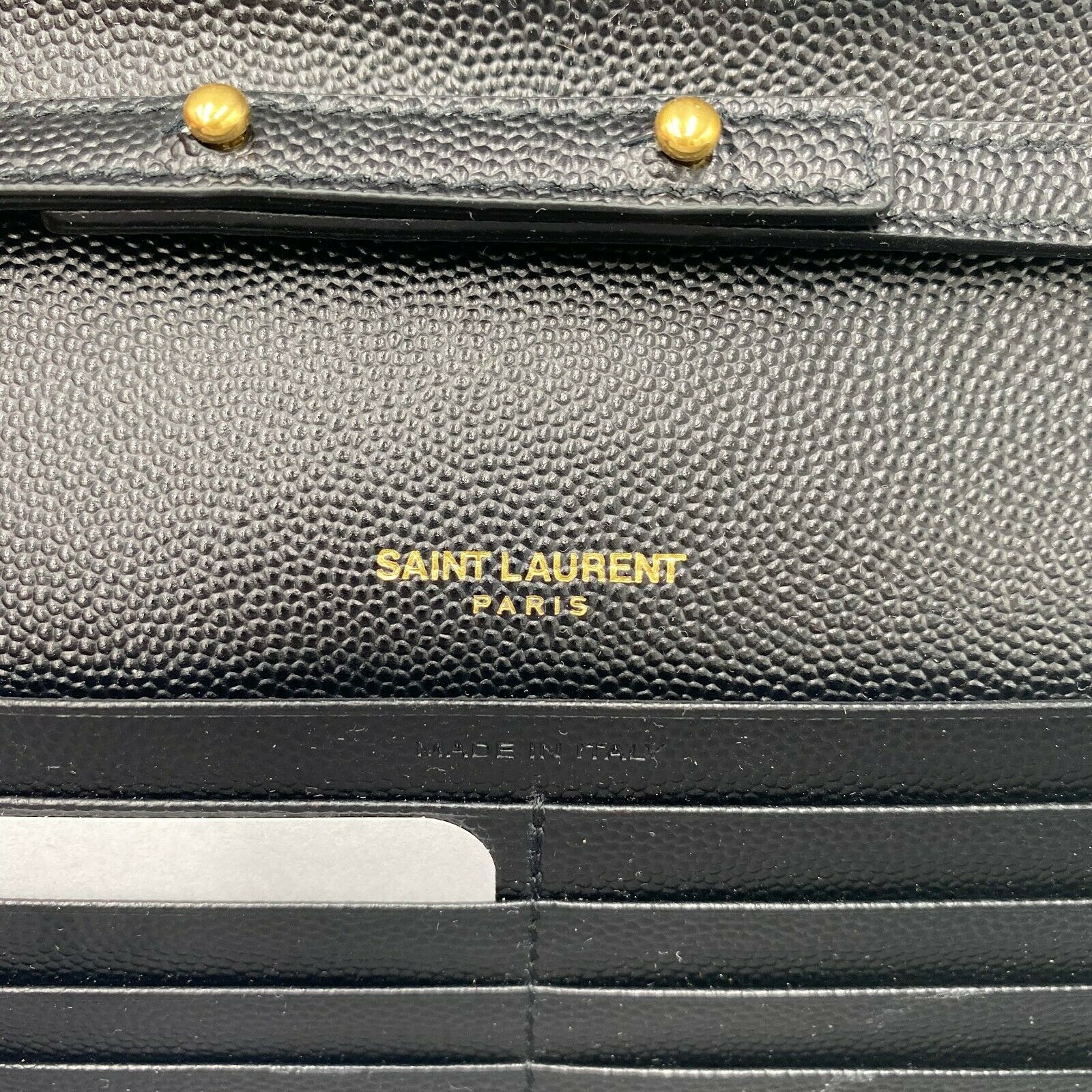Saint Laurent Chain Wallet Medium Woc Monogram Black Leather Crossbody GHW