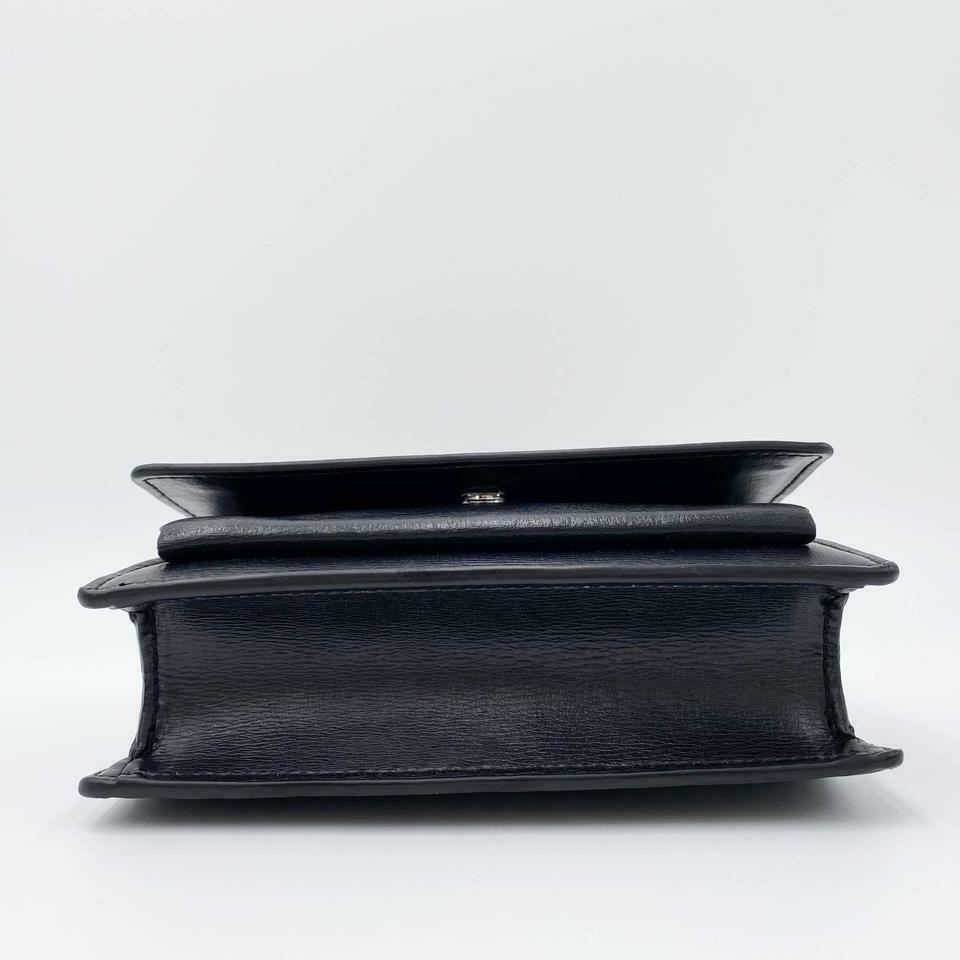 Saint Laurent Monogram Sunset Chain Wallet Calfskin Black Leather Shoulder Bag