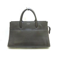SAINT LAURENT PARIS Cabas Rive Gauche Dark Brown Handbag