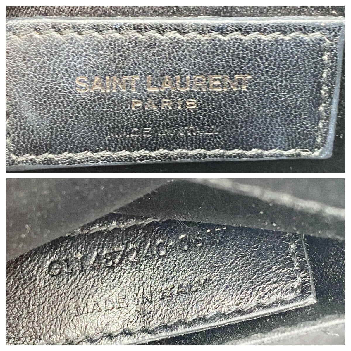 Saint Laurent Monogram Kate Crossbody Sequin Flip Black Satin Shoulder Bag