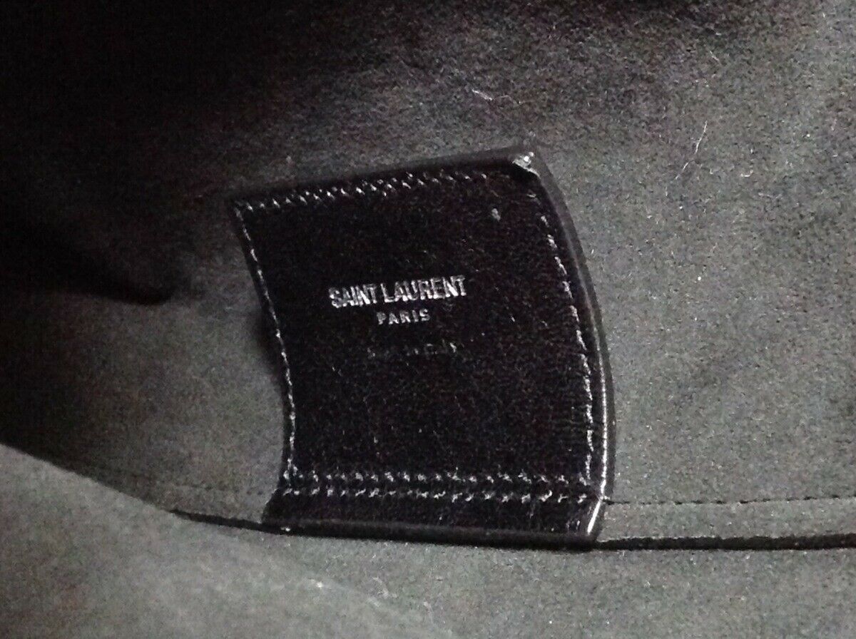 Saint Laurent Bag Shopping Calfskin Large Black Patent Leather Tote