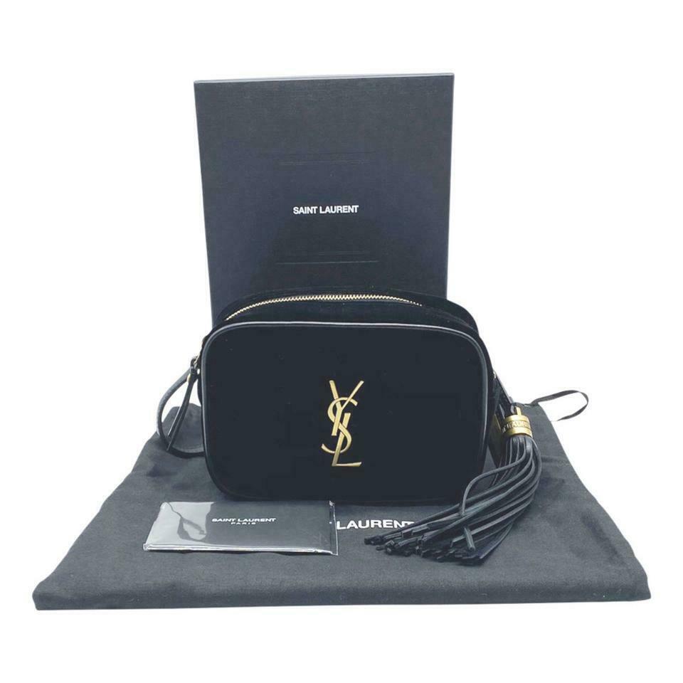 Saint Laurent Monogram Lou Camera Belt Quilted Leather Black Velvet Cross Body