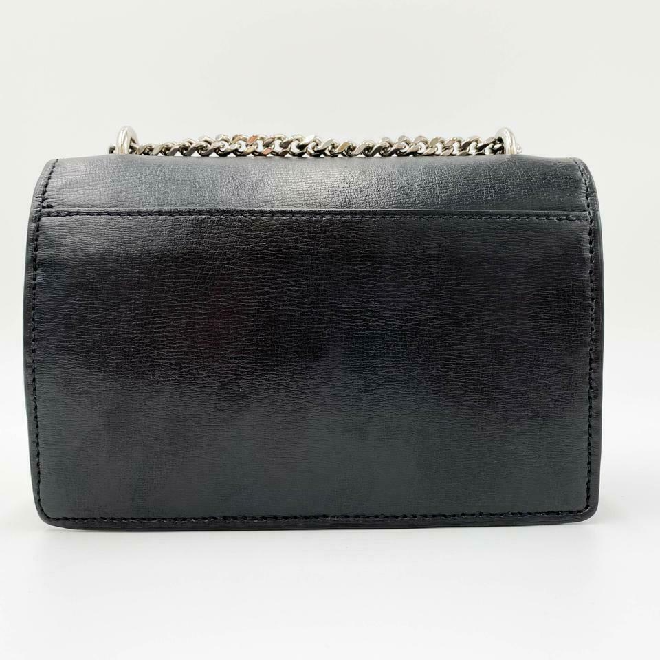 Saint Laurent Monogram Sunset Chain Wallet Calfskin Black Leather Shoulder Bag