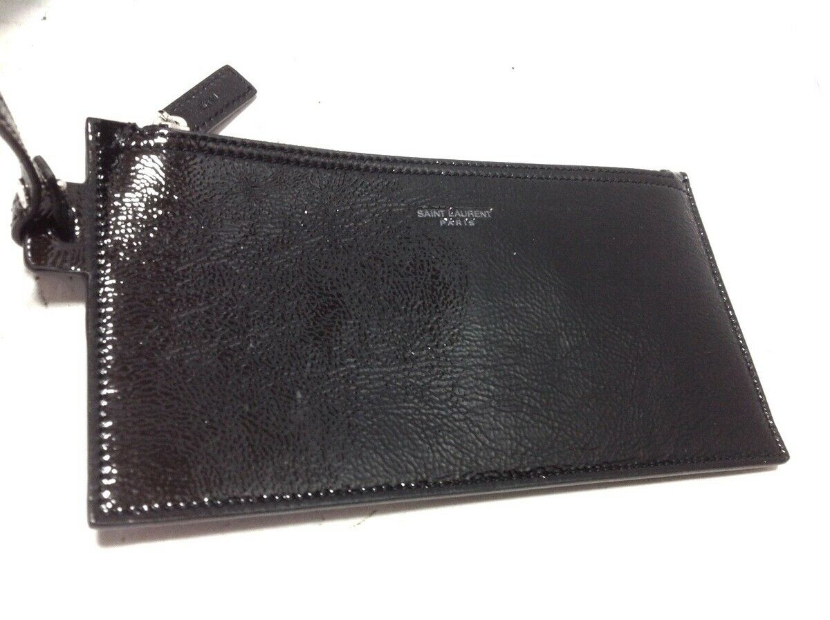 Saint Laurent Bag Shopping Calfskin Large Black Patent Leather Tote