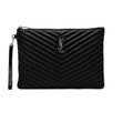 Saint Laurent Matelasse Monogram Pouch NEW