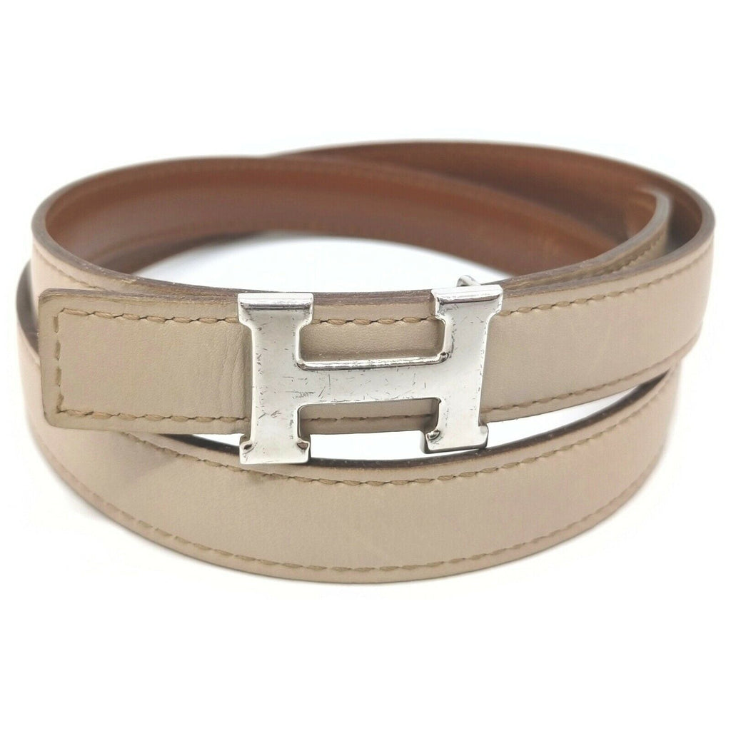 Hermès Beige Constance Swift Togo Mini 75 Belt