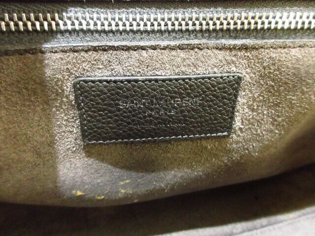 SAINT LAURENT PARIS Cabas Rive Gauche Dark Brown Handbag