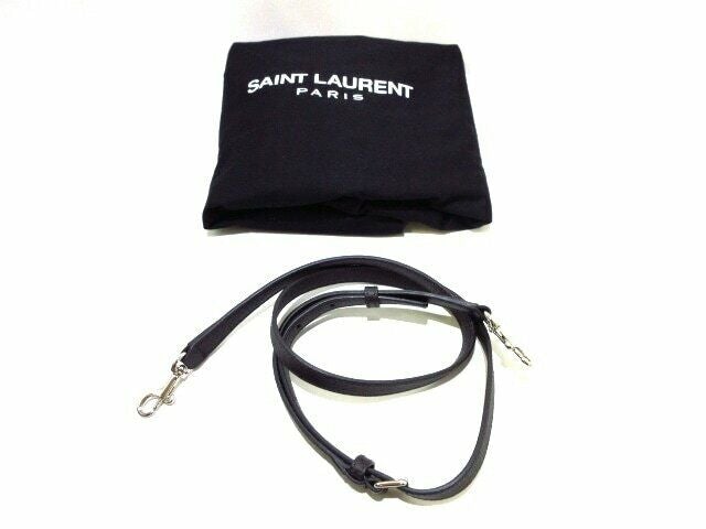 SAINT LAURENT PARIS Cabas Rive Gauche Dark Brown Handbag