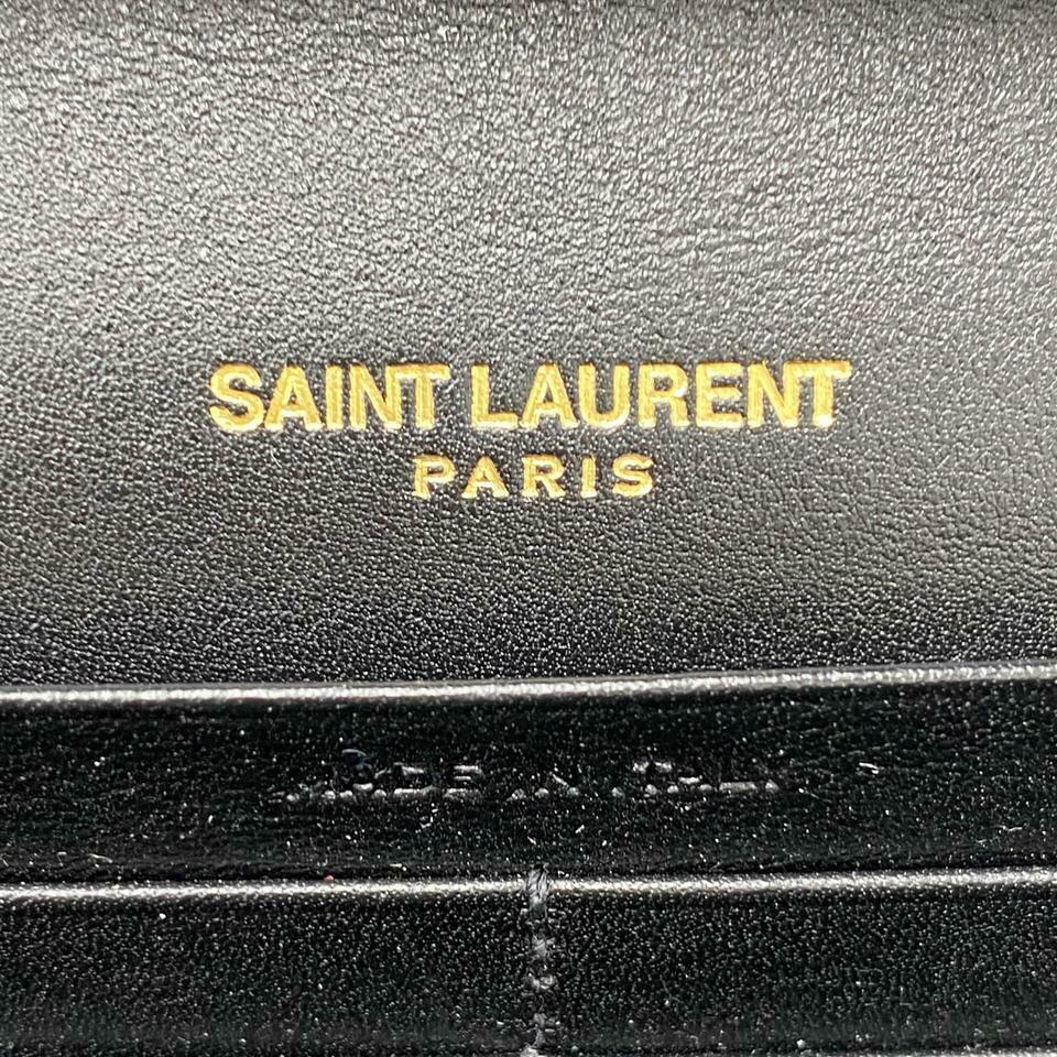 Saint Laurent WOC Monogram Kate Tortoise Cross Body Brown Patent Leather