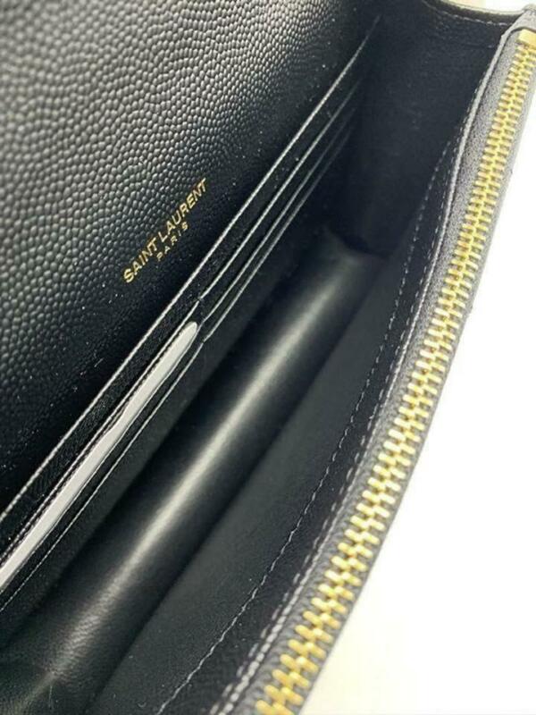 Saint Laurent Chain Wallet Small Black Leather Cross Body Bag